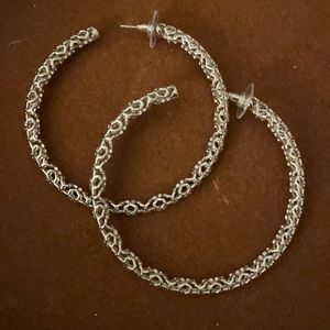 Silver bangle earrings Kendra Scott